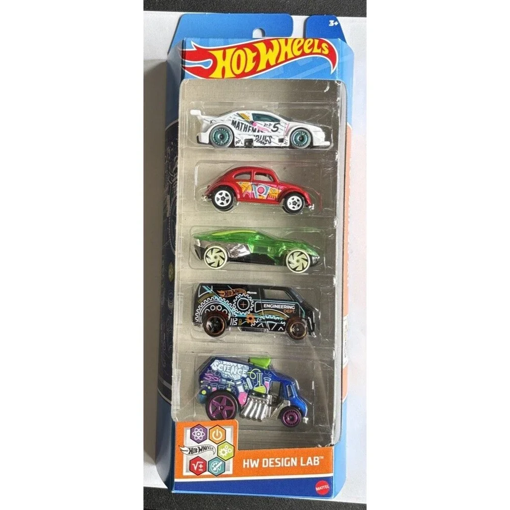 Hot Wheels HW Design Lab 5 Pack Die Cast Toy Cars Set Gift Pack Mattel 2022 New